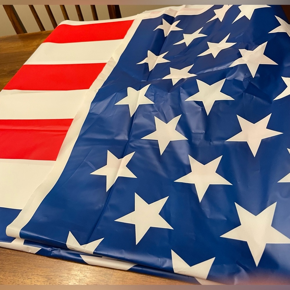 Flag Decoration Giant Size 4ft x 6.5ft Used Once No packaging American Greetings